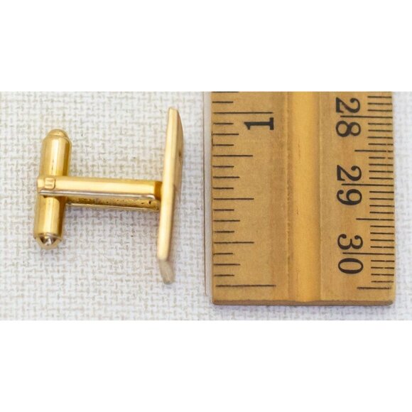 Vintage Geometric Rectangular Cuff Links - H1 - Picture 3 of 3